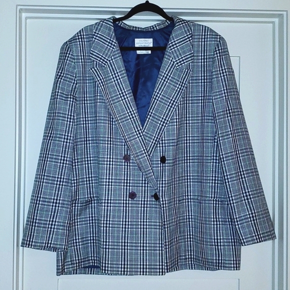 Pendleton Jackets & Blazers - Vtg Country Sophisticates by Pendleton Plaid Blazer Plus Sz 22W Academia Classic